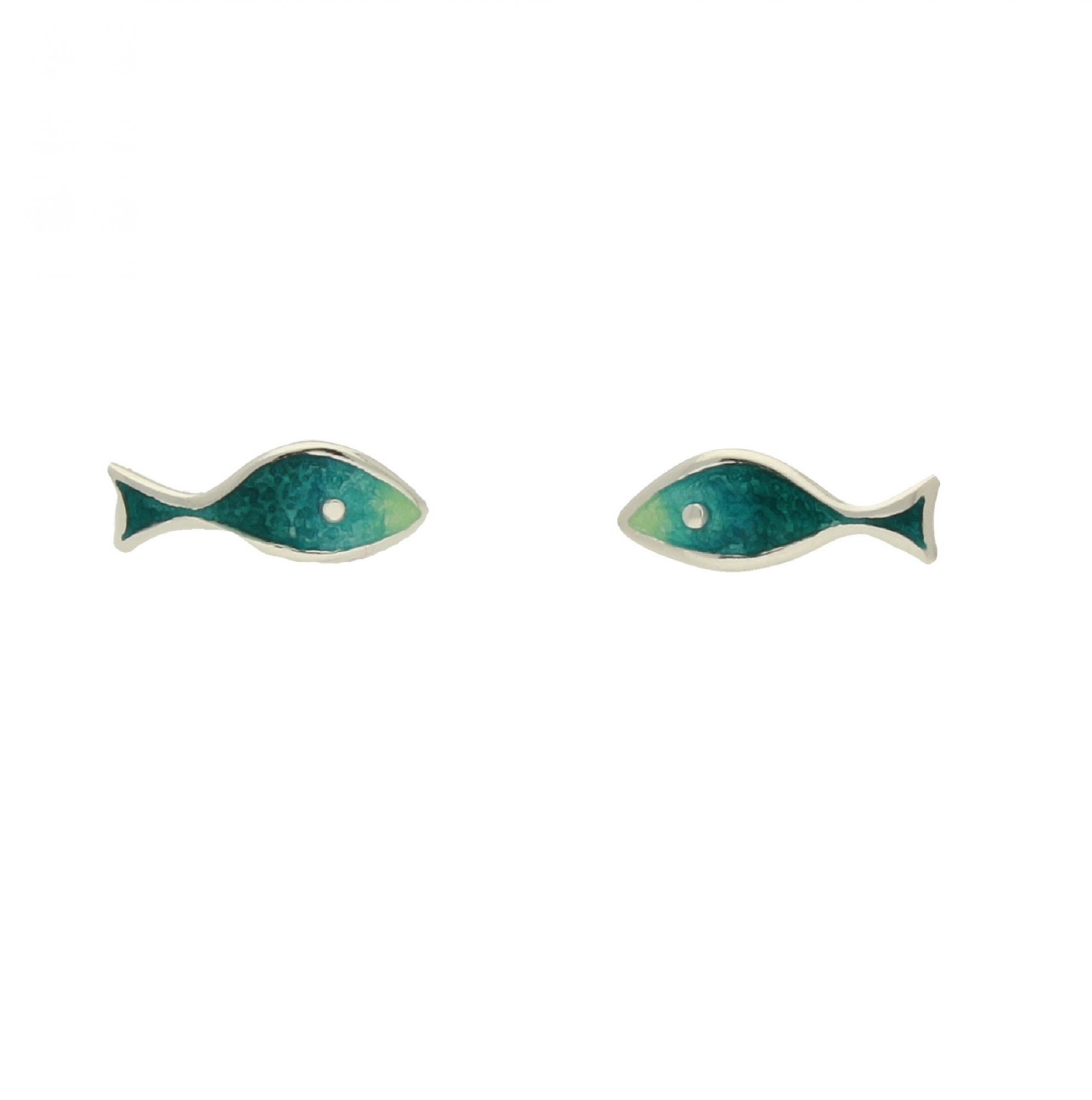 Usedom Schmuck Damen Ohrstecker Fisch - Grün Usedom Schmuck Ohrstecker Fisch - Leuchtende Emaille in Blau oder Grün, maritime Optik, ideal für Damen und Kinder.