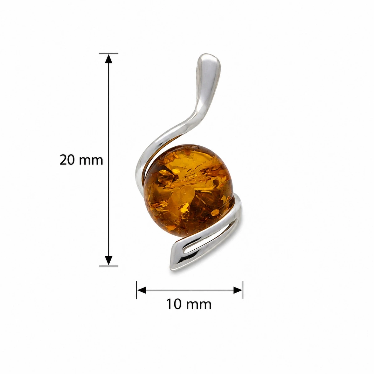 anhaenger-silber-925-bernstein-gefangene-sonne-lineal Eleganter Anhänger Silber 925 Bernstein Gefangene Sonne mit runder Bernsteinkugel in Cognac