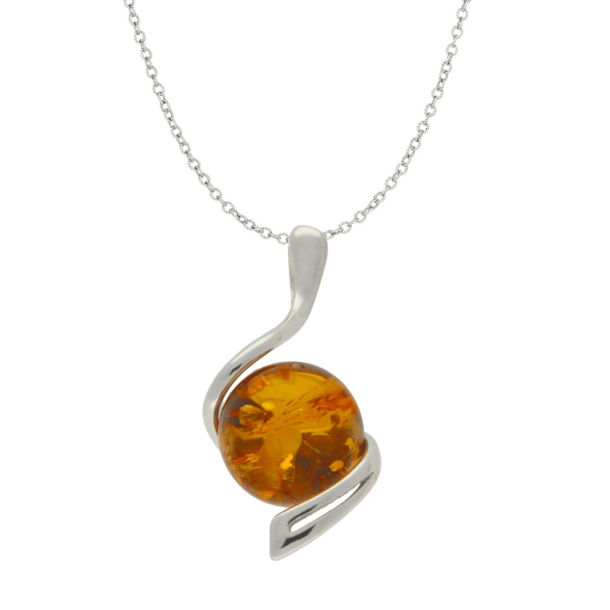 anhaenger-silber-925-bernstein-gefangene-sonne Eleganter Anhänger Silber 925 Bernstein Gefangene Sonne mit runder Bernsteinkugel in Cognac