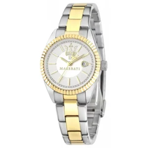 Maserati Competizione Damenuhr 31mm – Bicolor Silber Gold mit Datum