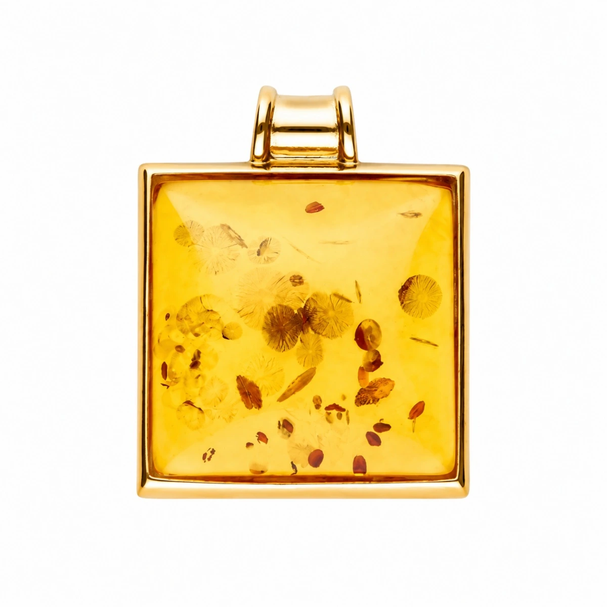 anhaenger-silber-925-vergoldet-bernstein-viereck Anhänger Silber 925 24k vergoldet Bernstein Viereck Cognac Rose Gold; Bernstein Anhänger für Damen