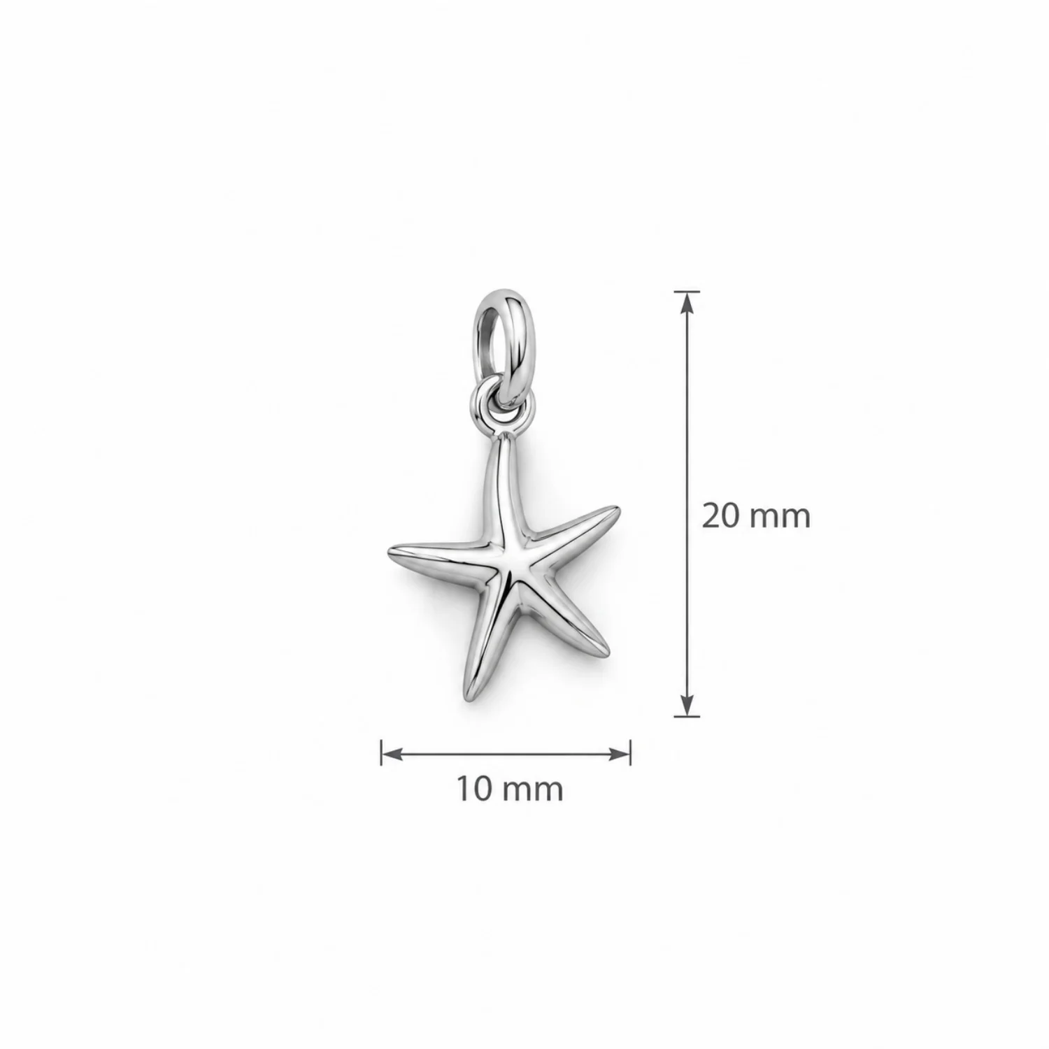 dur-fusskette-silber-925-seestern-lineal DUR Fußkette Silber 925 „Seestern“ mit mattem Seesternanhänger; ein schöner Ostsee Schmuck für Damen