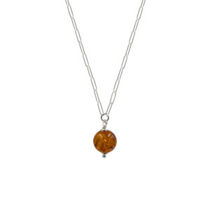 Usedom Schmuck Damen Kette Silber 925 Bernstein