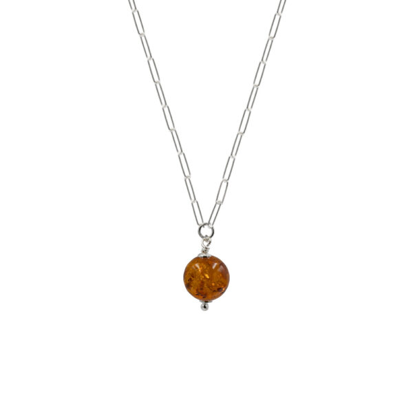 Usedom Schmuck Damen Kette Silber 925 Bernstein