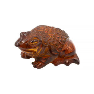 Usedom Schmuck Unikat Figur Frosch Cognac 46/4