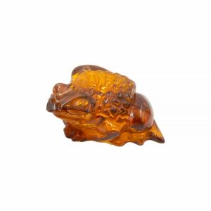 Usedom Schmuck Unikat Figur Frosch Cognac