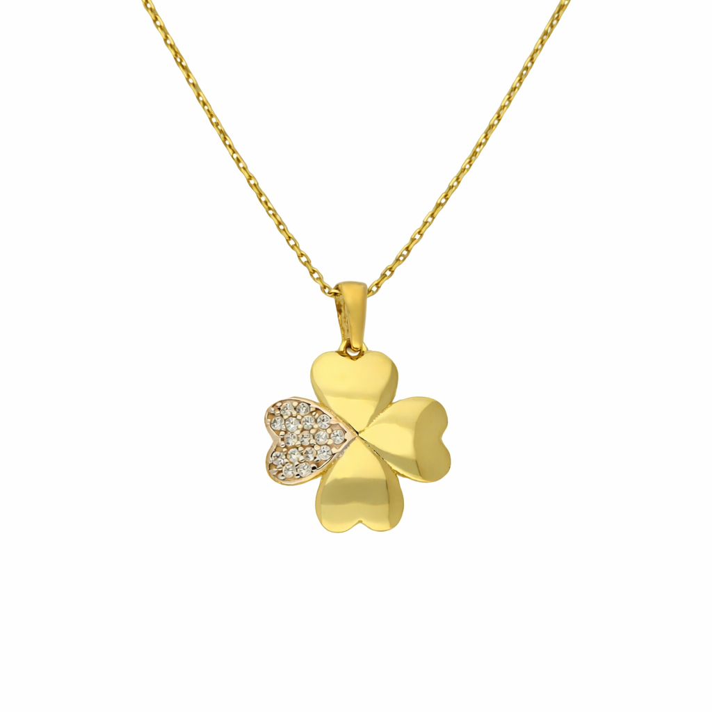 Anhänger Gold 333 „Vierblättriges Glück“ Anhänger Gold 333 „Vierblättriges Glück“ mit funkelnden Zirkonia
