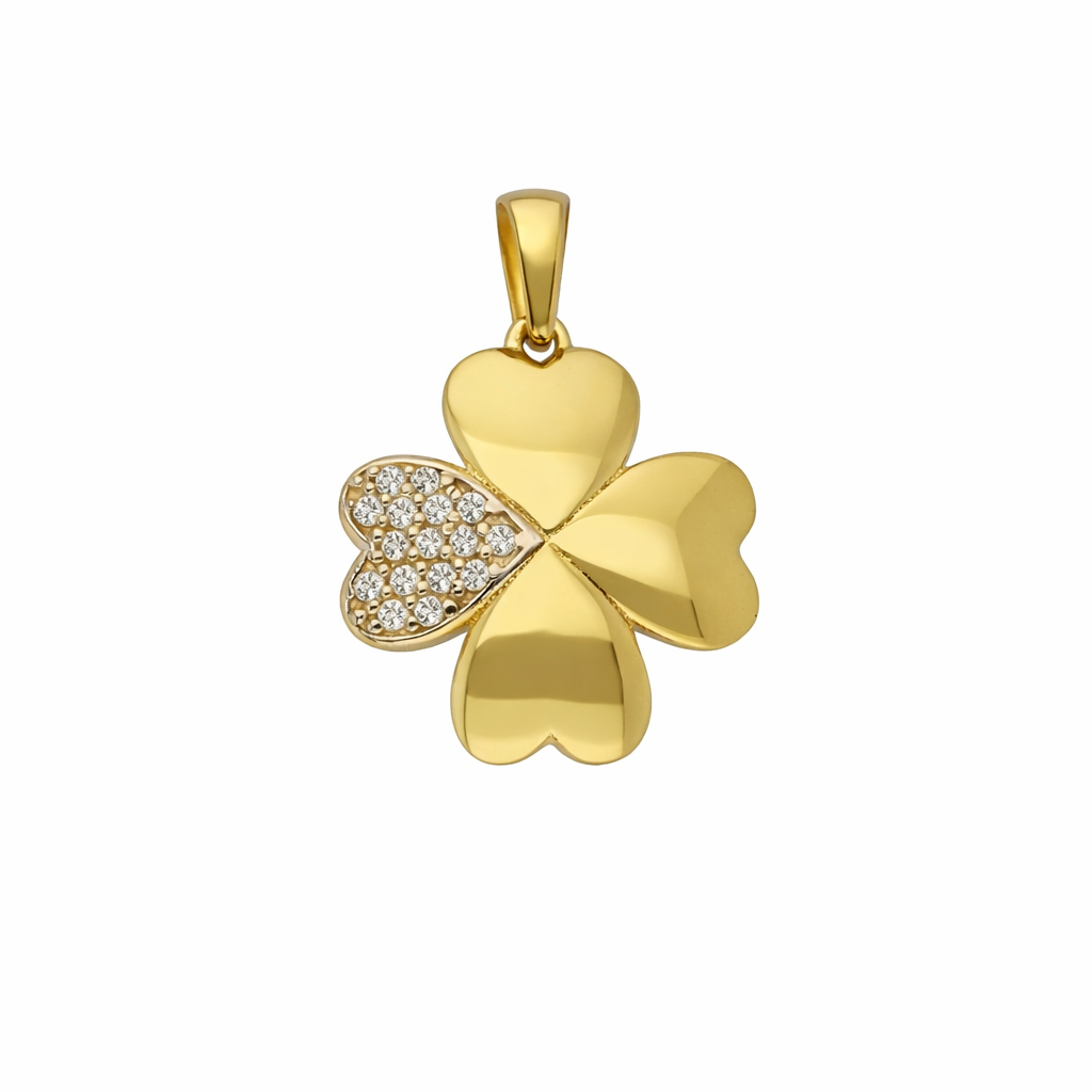Anhänger Gold 333 „Vierblättriges Glück“ Anhänger Gold 333 „Vierblättriges Glück“ mit funkelnden Zirkonia