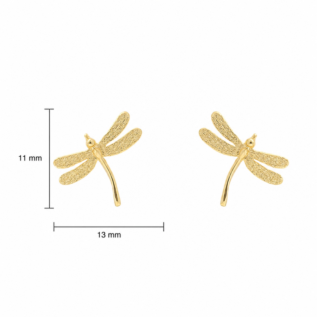 ohrstecker-silber-925-24k-vergoldet-libellen-lineal Ohrstecker Silber 925 24k vergoldet Libellen Motiv, goldene Natur-Ohrringe für Damen, hochwertiger Ohrschmuck.