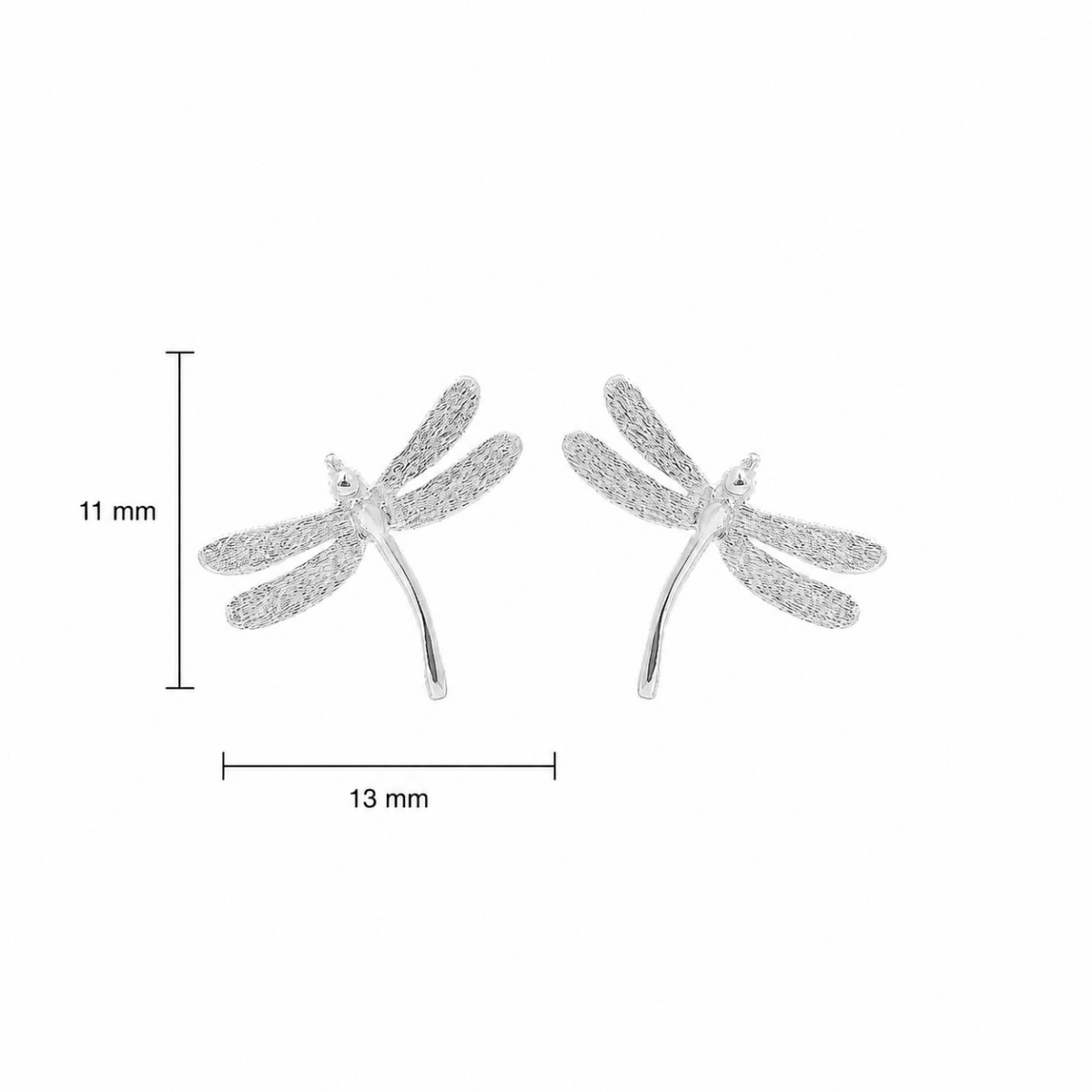 ohrstecker-silber-925-libellen-lineal Ohrstecker Silber 925 Libellen Motiv, silberne Natur-Ohrringe für Damen. Schöne Insekten Ohrringe.