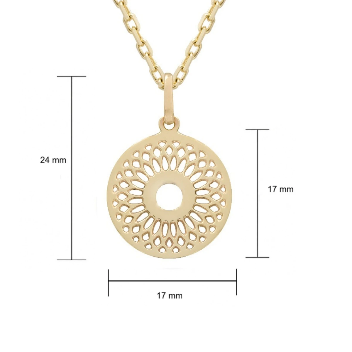 anhaenger-gold-333-mandala-lineal Anhänger Gold 333 Mandala für Damen; Damenanhänger aus Gold Mandala