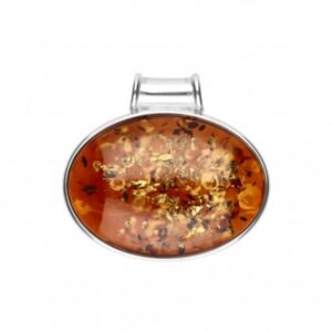 Anhänger Silber 925 Cognac Bernstein Oval