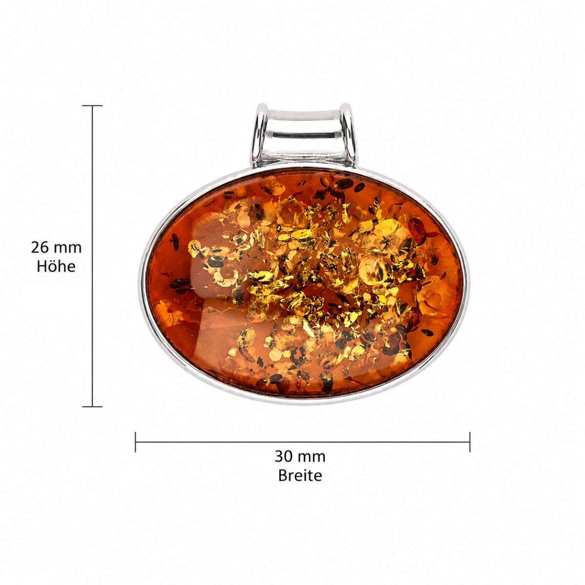 anhaenger-silber-925-bernstein-cognac-oval-lineal Eleganter Anhänger Silber 925 Bernstein Cognac Oval; Ostsee Bernstein Anhänger in ovaler Form