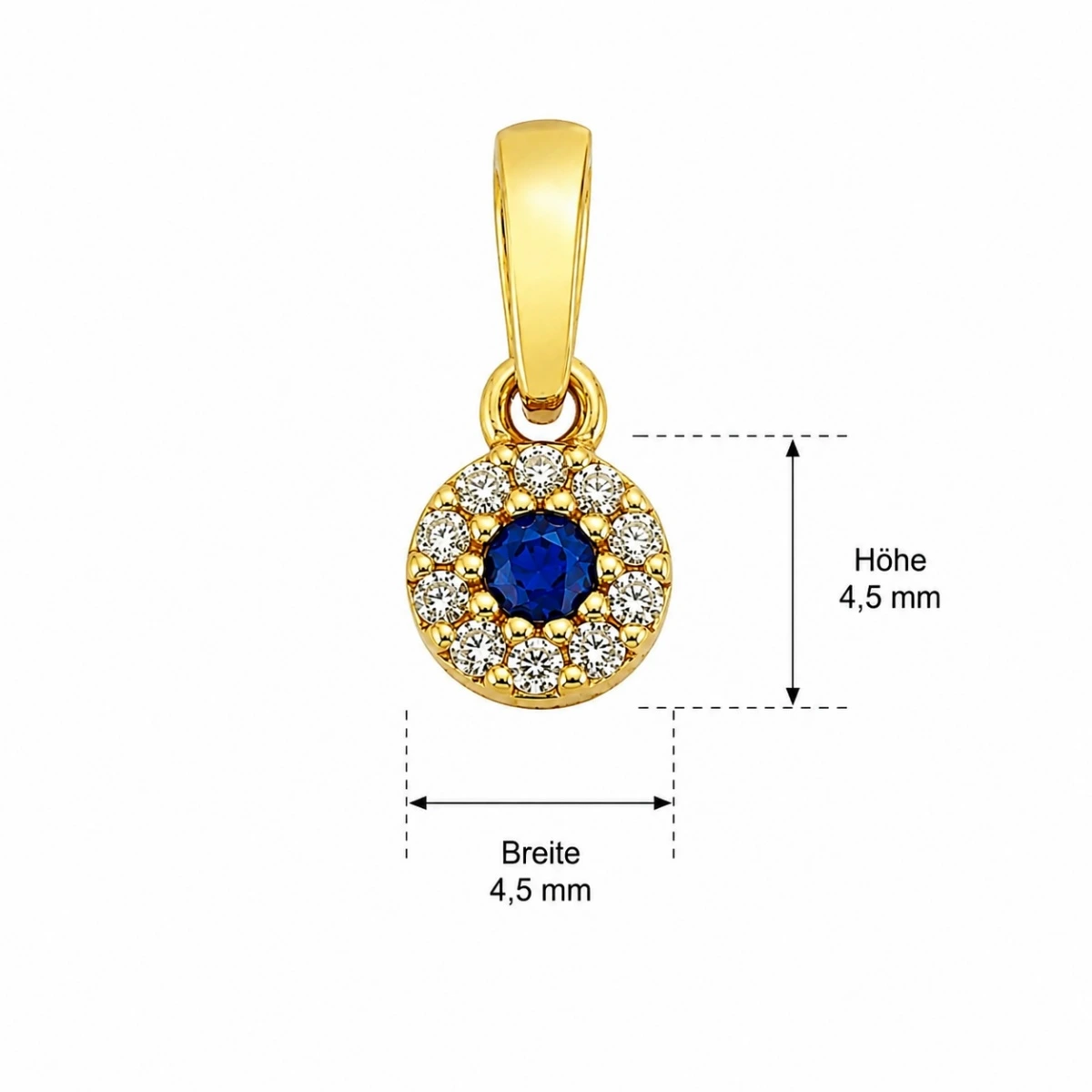 anhaenger-gold-585-meeresleuchten-mit-zirkonia-lineal Anhänger Gold 585 „Meeresleuchten“ mit Zirkonia; Goldanhänger mit blauem und weißem Zirkonia