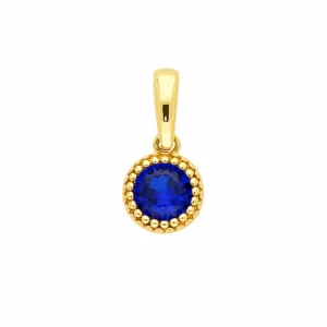 Anhänger Gold 585 „Saphirblaue Tiefe” mit blauem Zirkonia