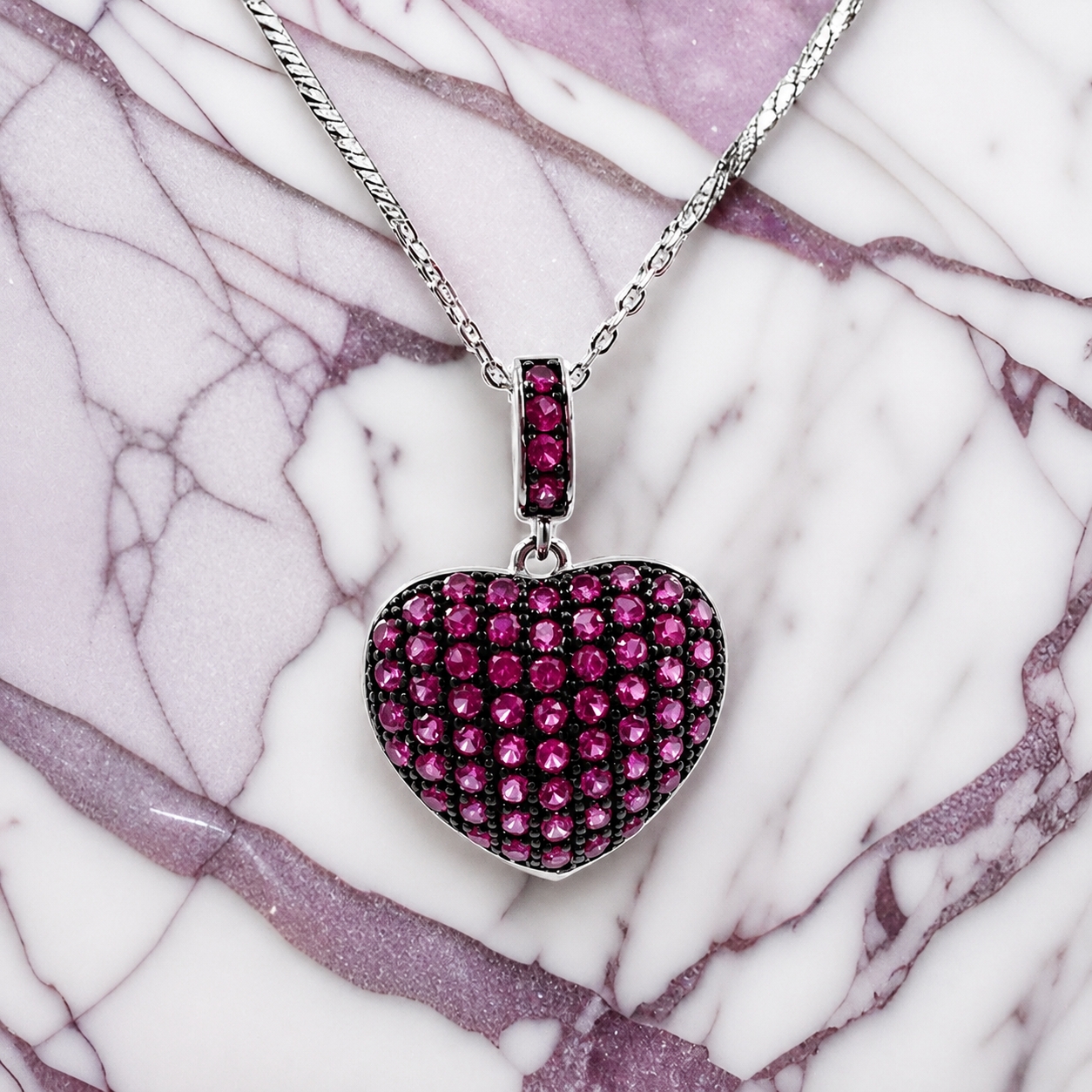 halskette-silber-925-herz-rosa-mit-zirkonia Halskette Silber 925 Herz Rosa mit Zirkonia
