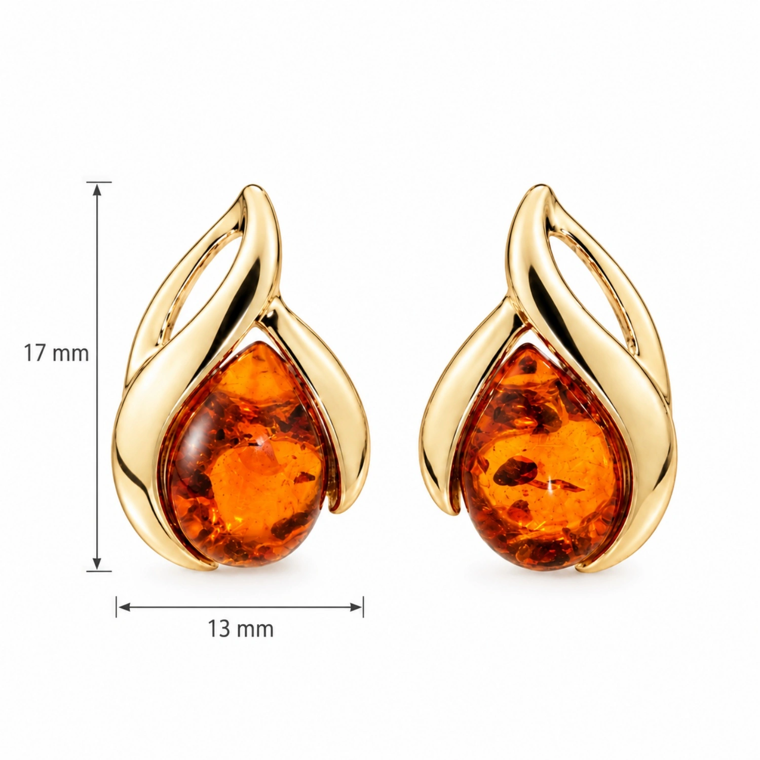 bernstein-ohrstecker-gold-375-wellenklang-lineal Ohrstecker Gold 375 Bernstein „Wellenklang“ für Damen