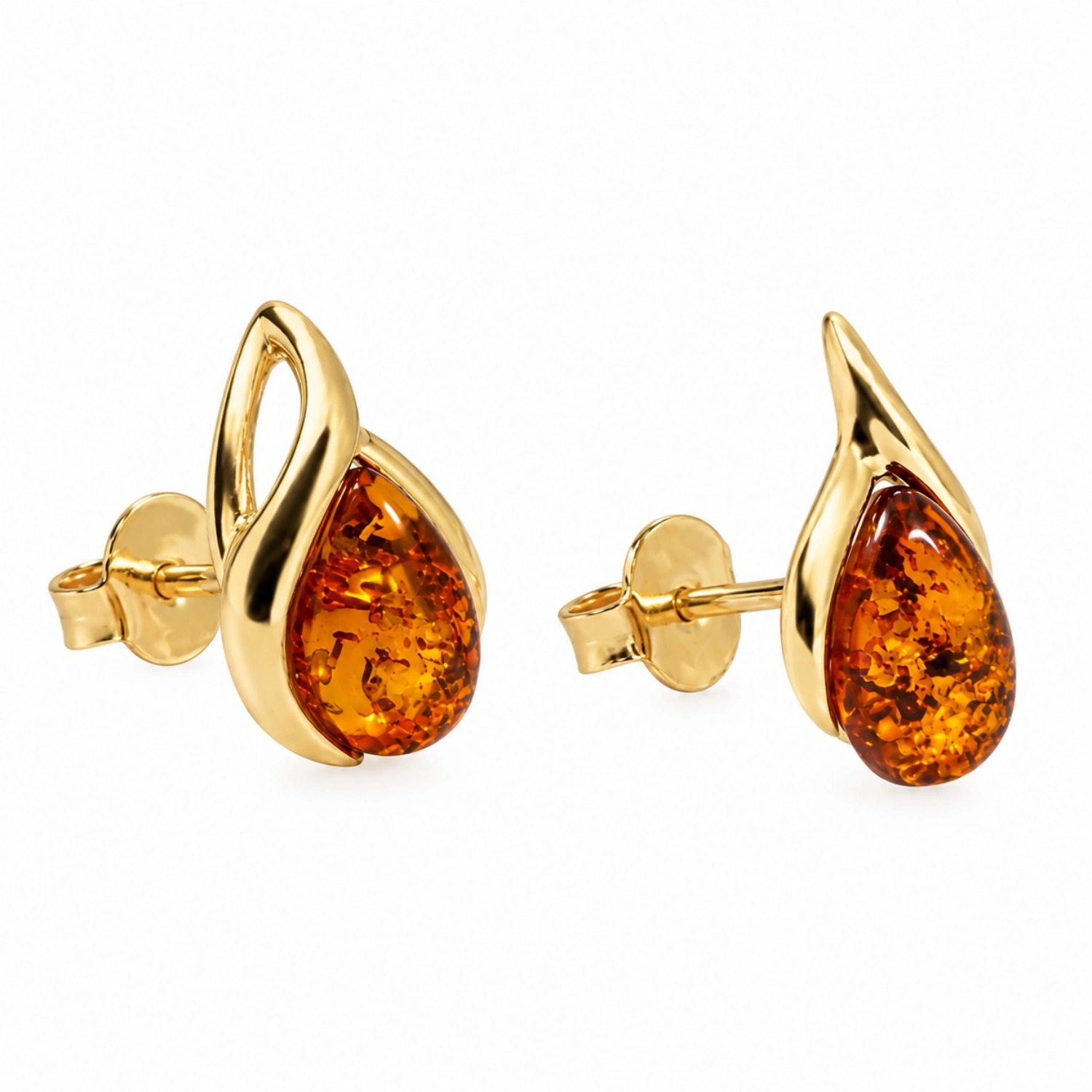 bernstein-ohrstecker-gold-375-wellenklang-seite Ohrstecker Gold 375 Bernstein „Wellenklang“ für Damen