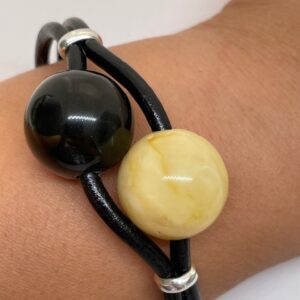 Bernstein Armband 2 Kugeln