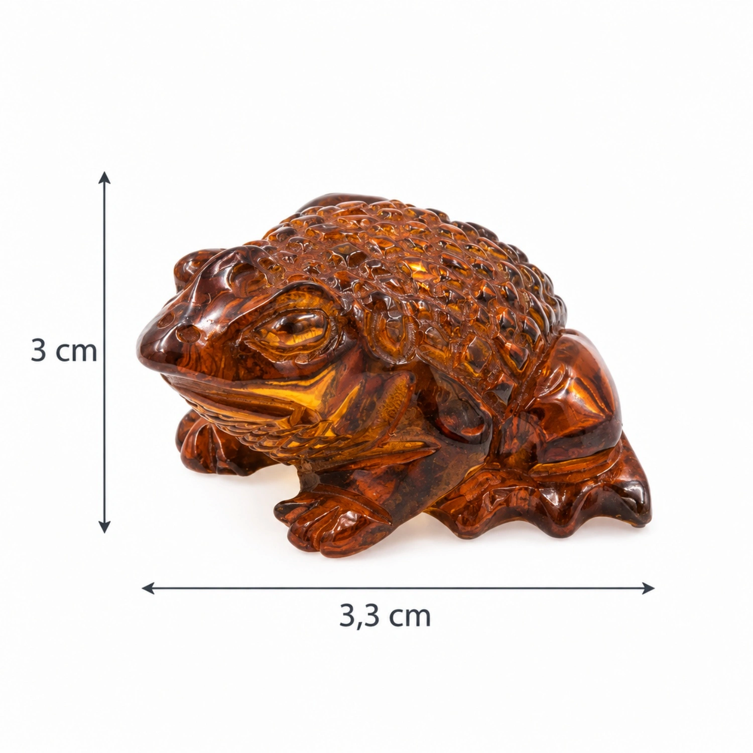 bernstein-frosch-unikat-in-cognac-lineal Bernstein-Frosch, handgeschnitzte Dekorationsfigur aus Cognac-Bernstein; elegante Bernstein Dekoration