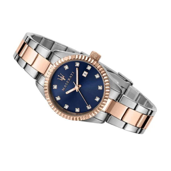Maserati COMPETIZIONE R8853100507 Damenuhr 31mm Silber Rose – elegante Damenarmbanduhr mit Kristallen
