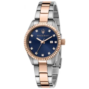 Maserati COMPETIZIONE R8853100507 Damenuhr 31mm Silber Rose – elegante Damenarmbanduhr mit Kristallen
