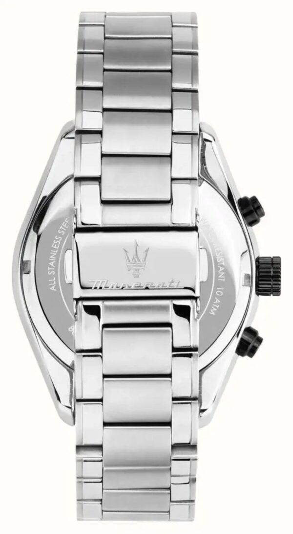 Maserati Traguardo R8873612061 Chronograph Herrenuhr – Edelstahlgehäuse, schwarze Lünette, Set mit bunten Wechselarmbändern