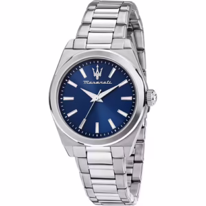 Maserati VELOCITÀ R8853152504 Damenuhr 35mm Silber – Damenarmbanduhr mit Edelstahlgehäuse und blauem Zifferblatt