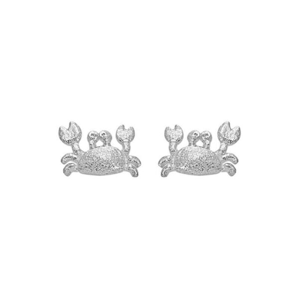 Ohrstecker Silber in Krabbenform – maritimer Schmuck für Damen