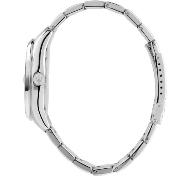 Maserati ATTRAZIONE R8853151013 Herrenuhr 43mm Silver Blue mit Edelstahlarmband und Datumsanzeige