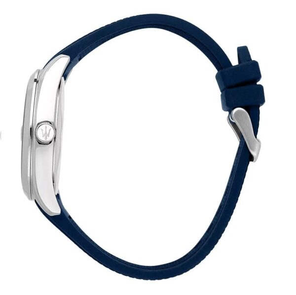 Maserati ATTRAZIONE R8851151005 Herrenuhr 43mm Blau mit Silikonarmband und Datumsanzeige