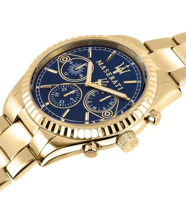 Maserati COMPETIZIONE R8853100026 Herrenuhr 43mm Blue Gold mit Edelstahlarmband
