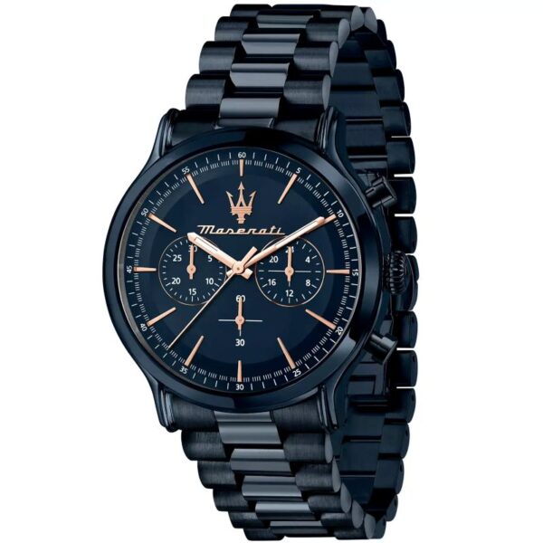 Maserati EPOCA R8873618032 Herrenuhr 42mm Blue Edition mit Chronograph