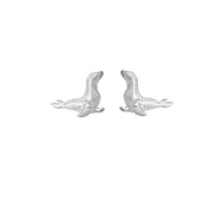 Ohrstecker in Robbenform aus 925er Silber – Meeresmotiv