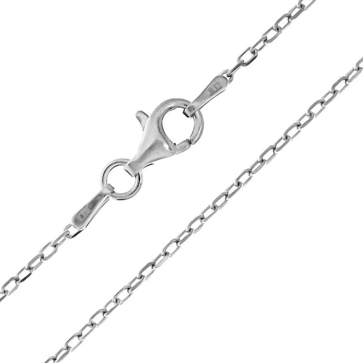 rolo-kette-mit-karabiner Halskette Silber 925 Qualle Blau, rhodinierte Silberkette mit blau emailliertem Quallen-Anhänger; Quallen Schmuck Silber Blau; Ostsee Schmuck