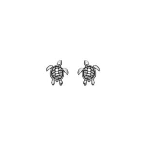 Filigrane Schildkröten-Ohrstecker aus 925er Silber – perfekt für Strandliebhaber