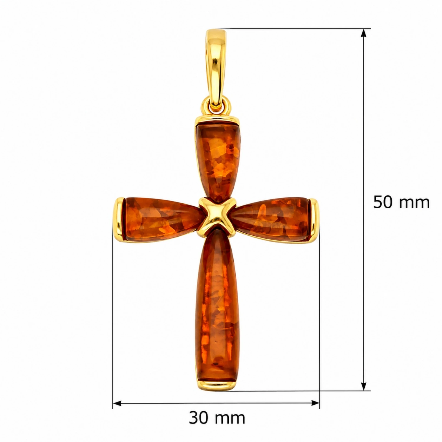 anhaenger-silber-925-24k-vergoldet-bernstein-kreuz-lineal Anhänger Silber 925 24k vergoldet Bernstein Kreuz Cognac; eleganter Schmuck mit Ostseebernstein; Bernstein Kettenanhänger Kreuz Unisex