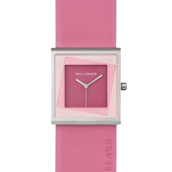 Rolf Cremer Damenuhr Yess 507209 Lila Lederarmband Edelstahl Mineralglas