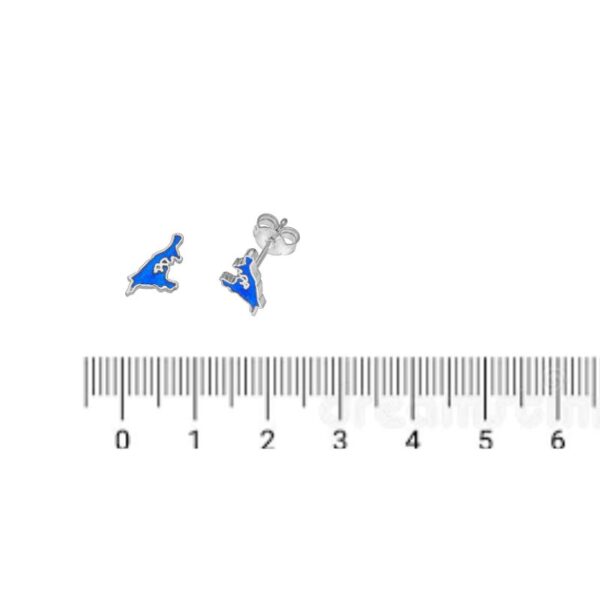 Ohrstecker Silber Usedom „Meeresblick“ aus der Usedom Kollektion – blaue Emaille, aus 925er Silber, elegant, Unisex, Silberschmuck