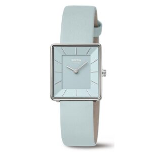 BOCCIA Titanium Damenuhr 3351-02 Blue – Titan-Damenuhr mit blauem Lederband und hellen Zifferblattdetails