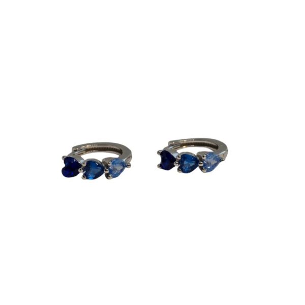 Creole Silber "Blue Romance" mit Herz-Zirkonia aus der Kollektion "Blue Elegance"