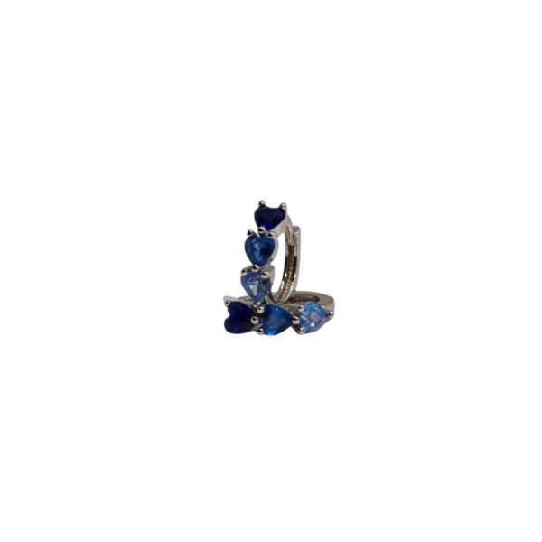 Creole Silber "Blue Romance" mit Herz-Zirkonia aus der Kollektion "Blue Elegance"