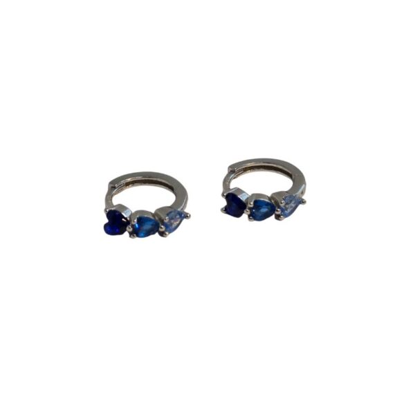 Creole Silber "Blue Romance" mit Herz-Zirkonia aus der Kollektion "Blue Elegance"