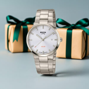 BOCCIA Titanium Solar Herrenuhr 3652-01 Silber