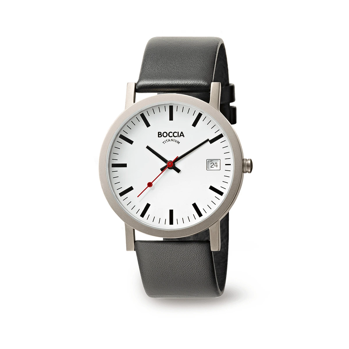 BOCCIA-titanium-herrenuhr-3622-01-schwarz BOCCIA Titanium Herrenuhr 3622-01 Schwarz – Titan Herrenuhr mit schwarzem Lederband und Datumsanzeige