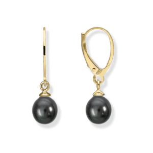 Perlenohrringe Silber Vergoldet „Tiefsee” - elegante Ohrringe mit Perlen und aus 925er Silber vergoldet