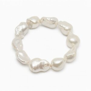 Perlenarmband Meeressymphonie aus Barock Süßwasserperlen und vergoldetem Silber