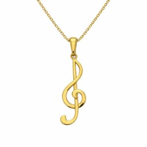 Anhänger Gold 333 Violinschlüssel - ein Symbol für Harmonie, Wärme und tiefe Verbundenheit; Valentinstagsgeschenk