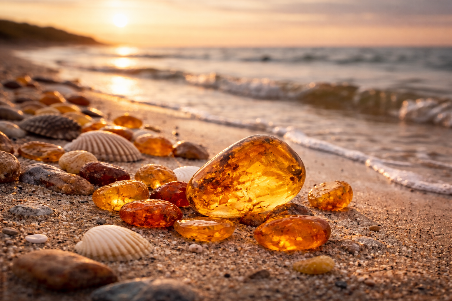 Ostseebernstein Usedom - Das fossile Harz der Ostseeküste; Naturbernstein von der Insel Usedom