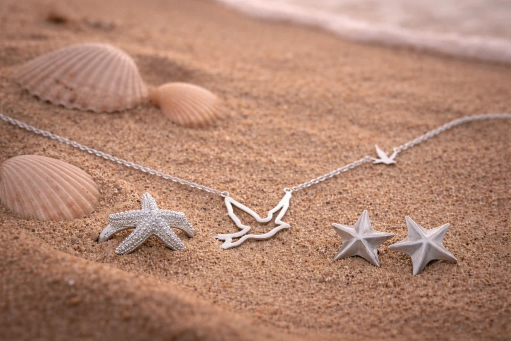 Maritimer Schmuck - Schmuck mit Meeresmotiven aus Silber 925; perfekt als Usedom Souvenir oder Geschenk